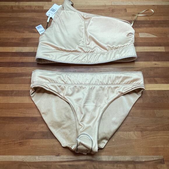 Peixoto Zoni One Shoulder Bikini set  Gold Large - Picture 5 of 9